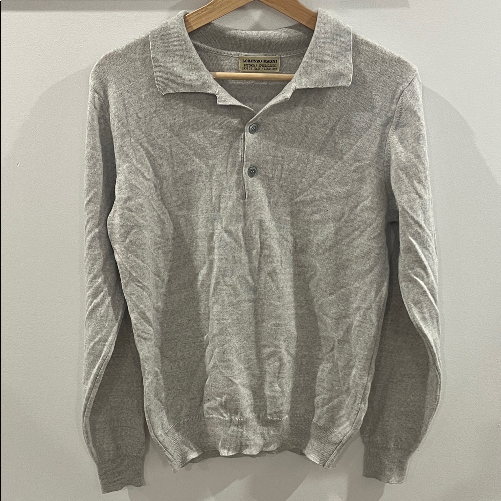 Made in Italy fine knit sweater with collar